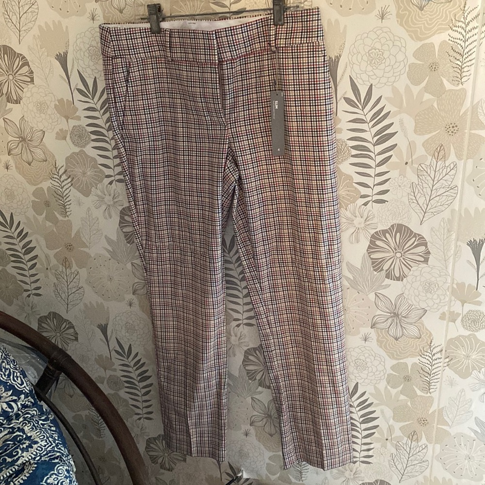 Loft slim plaid pants